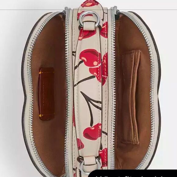 NWT ❤️ Coach Heart Crossbody Bag With Cherry Print CAB06 - Picture 4 of 9
